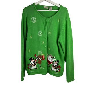 Classic Elements Festive Green Cardigan